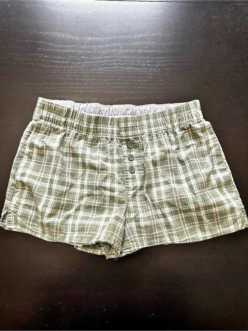 Celebrity Pink Plaid High Waist Shorts in Green & Pink